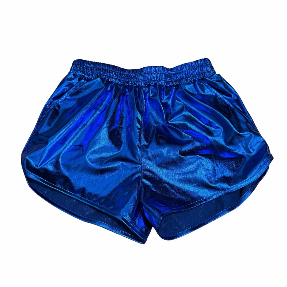 NWT Perfashion Girls Metallic Shorts | Mineral Blue‎ | Size 10-11 Years (150)